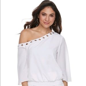 Women's Jennifer Lopez One-Shoulder Crepe Top